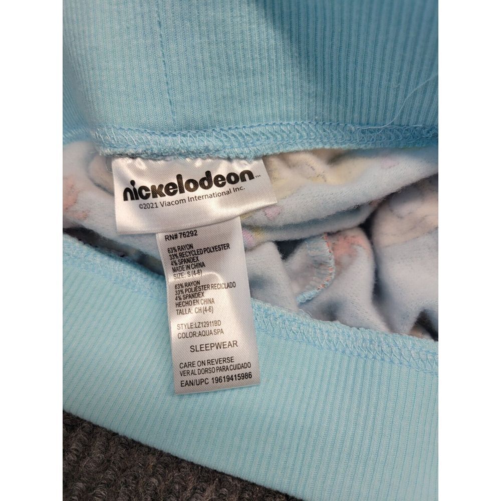Nickelodeon‎ Rugrats Pajama Pants Aqua Spa Blue Joggers Sleepwear Small NWT - Picture 7 of 8